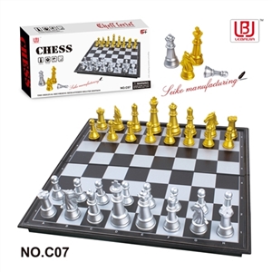 Folding magnetic chess (gold, silver) - OBL701018