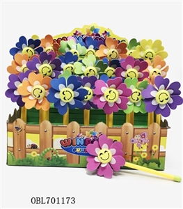 190 only 1 box of EVA windmill smiling face and small white flowers - OBL701173