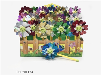180 only in 1 box of a windmill smiling face and small white flowers - OBL701174