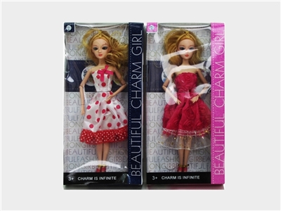 11寸实身12关节芭比娃娃二款混装 - OBL701565