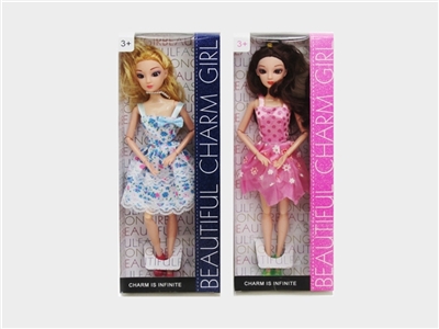 11寸实身12关节芭比娃娃二款混装 - OBL701567