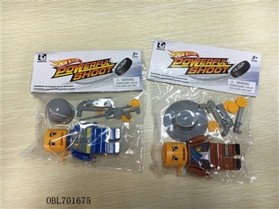 弹射工程消防牛仔兵佣积木人 - OBL701675