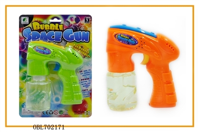 Real ribbon blue light single bottle water (185 ml) bubble gun - OBL702171