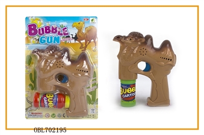 Solid color camel paint with music blue light single bottle water bubble gun - OBL702195