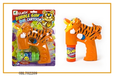 Solid color paint with music blue lights tigger single bottle water bubble gun - OBL702209