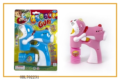 Fan, solid color jingle cats painted with two lights flash single bottle water bubble gun - OBL702231