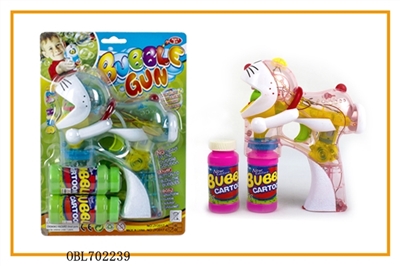 Transparent jingle cats paint with music four lights flash two bottles of water bubble gun - OBL702239