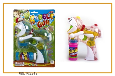 Transparent jingle cats paint with four lights flashing single bottle water bubble gun - OBL702242