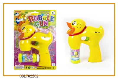 Solid color duck painted with blue light single bottle water bubble gun - OBL702262
