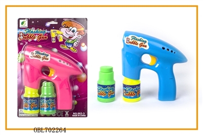 Real ribbon blue lights with 100 ml bottle of water bubble gun - OBL702264