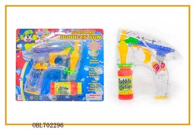 Transparent tape music four lights flashing single bottle water bubble gun - OBL702296