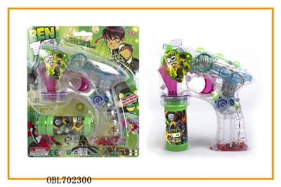 Fan, transparent with light music BEN10 single bottle water bubble gun - OBL702300