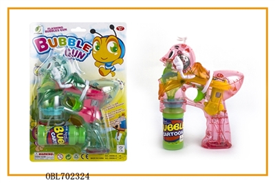 Transparent ants elves paint with four lights flashing single bottle water bubble gun - OBL702324