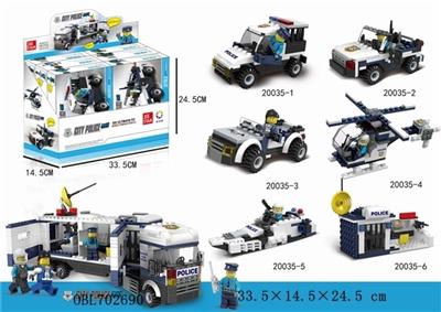 城市警察【6小款混】  626PCS - OBL702690