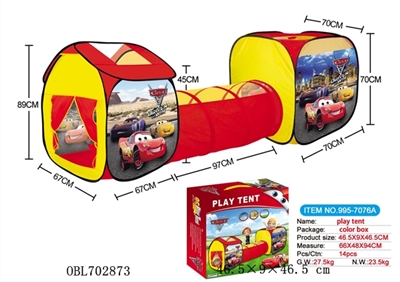 Triad cars play house fit tunnel tube tent - OBL702873
