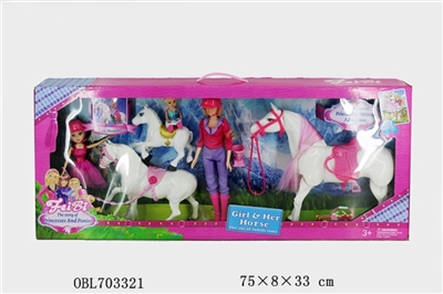 芭比姐妹饰品马 - OBL703321