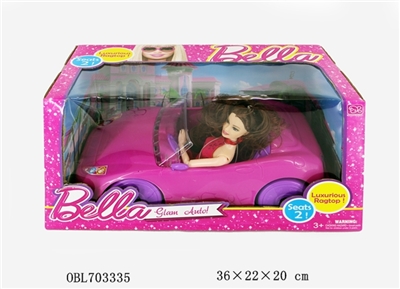 11寸活动关节带芭比车 - OBL703335