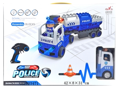 The police blocks car - OBL703471