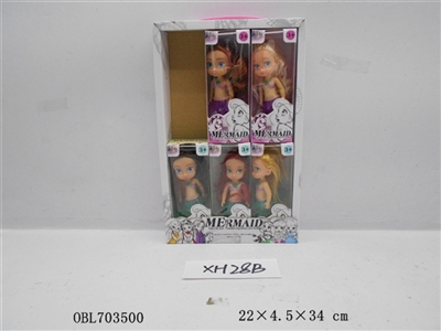 4.5寸美人鱼带7彩灯 - OBL703500