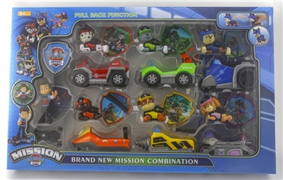 Wang wang team have the dog dog patrol 7 a conventional function: 6 dogs 1 block skateboard sliding - OBL703978