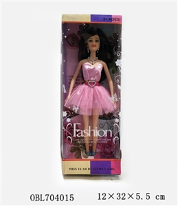 11寸实身芭比配项链三款混装 - OBL704015