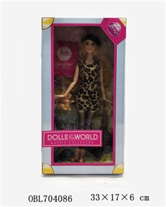 11寸活动关节豹纹芭比带配件 - OBL704086