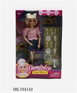 11寸关节水晶目芭芘配西餐吸塑 - OBL704142