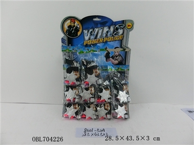 Between the real color spray silver needle revolver gun with badges, gun bag - OBL704226