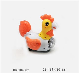 电动万向灯光音乐公鸡 - OBL704387