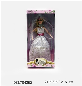 3款混装11寸9关节实身活手高档婚纱芭芘娃娃 - OBL704392