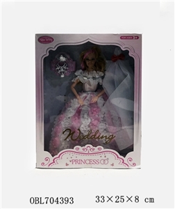 11寸9关节实身活手高档婚纱芭芘娃娃 - OBL704393