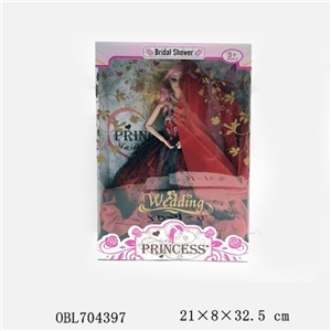 11寸9关节实身活手高档婚纱芭比娃娃 - OBL704397