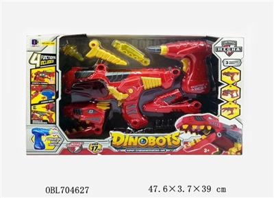 17 PCS electric drill light and sound the dinosaur - OBL704627