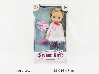 24 cm bottle blowing girl - OBL704672