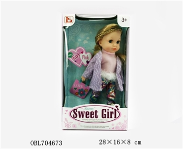 24 cm bottle blowing girl - OBL704673