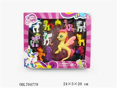 Environmental protection plastic horse with the comb - OBL704779