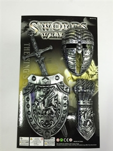 The ancient silver mask singlestick shield wristbands - OBL704855
