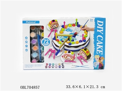 Hand-painted DIY cake - snow country - OBL704857
