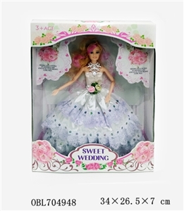 11寸9关节婚纱芭比娃娃 - OBL704948