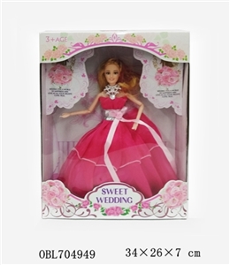 11寸9关节婚纱芭比娃娃 - OBL704949