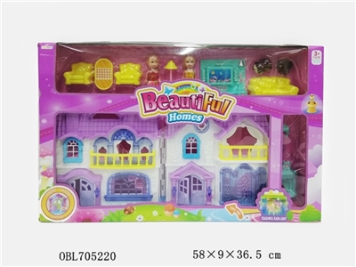 The bell sound dog barbie villa suit with lights - OBL705220