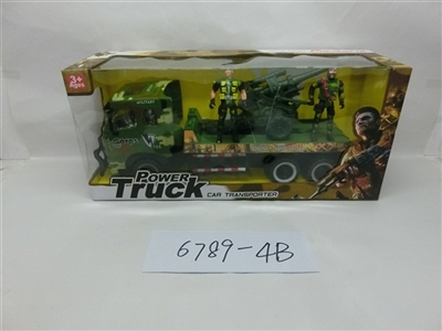 Military inertia car pulled guns and soldiers - OBL705692