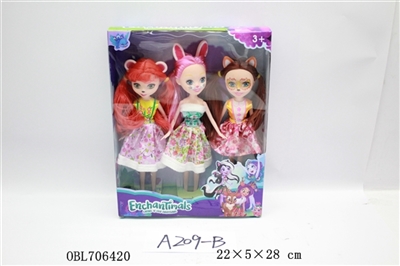 9 inches real fairy dolls, three high school dress - OBL706420