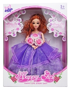 11.5 inch solid body 11 joint 3 d eyes dress barbie - OBL707027