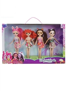 9 inches fairy elf four people dress - OBL707065