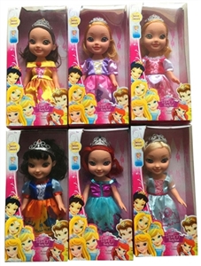 Plastic body evade glue hands 12 inch solid body Disney princess with conventional music 6 model - OBL707073