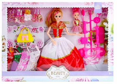 11.5 inch 12 joint solid barbie with a 3.5 -inch kelly small accessories with clothes - OBL707098