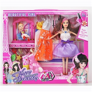 11.5 inch solid body body art is barbie with 3.5 inch kelly little barbie clothes - OBL707101