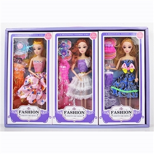 11.5 inch 12 joint 3 d eyes barbie three belt accessories, clothing - OBL707107