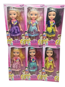 Plastic body evade glue hands 12 inch solid body Disney princess with conventional music 6 model - OBL707288